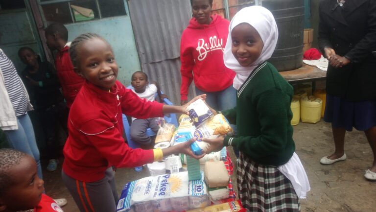Students helping the needy